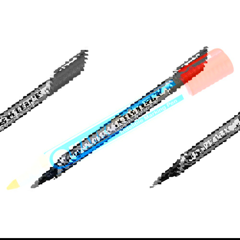 Markers & Paintsticks; Marker Type: Ink Marker; Tip Shape: Point; Color: Red; Ink Type: Oil Base; Tip Type: Fine Point; For Use On: Wood; Glass; Corrugated Boxes; Wax Cartons; Plastic; Metal; Rubber; Textiles; Stroke Width (Fractional Inch): 1/16; Minimum